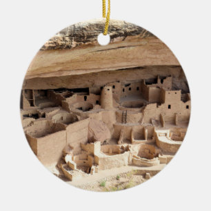Cliff Palace at Mesa Verde National Park, Colorado Ceramic Tree Decoration
