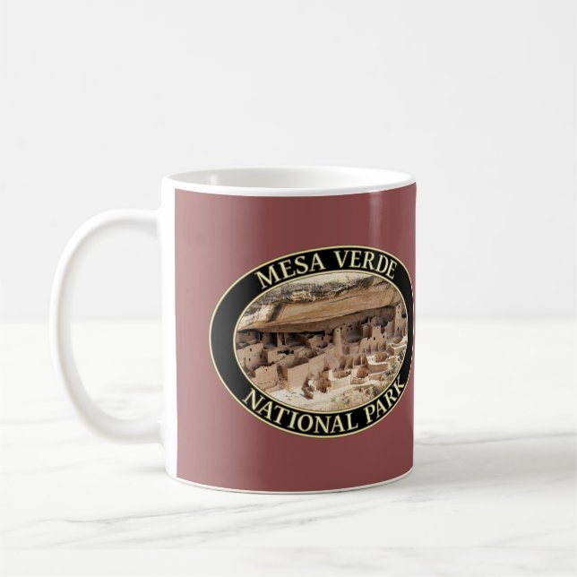 Cliff Palace at Mesa Verde National Park in CO Coffee Mug (Left)