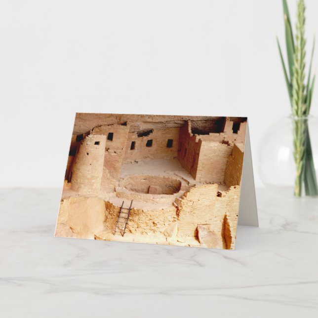 Cliff Palace Kiva Closeup Blank Greeting Card (Front)