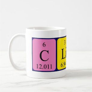 Cliff periodic table name mug