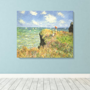 Cliff Walk at Pourville by Claude Monet Canvas Print