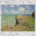 Cliff Walk at Pourville by Claude Monet Jigsaw Puzzle<br><div class="desc">Cliff Walk at Pourville (1882) by Claude Monet is a vintage impressionism fine art nautical painting. A seascape featuring two women standing on a rocky sea cliff. The ladies are carrying parasols and overlooking waves on the ocean on a sunny summer day. About the artist: Claude Monet (1840-1926) was a...</div>