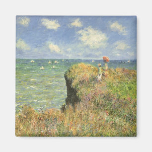 Cliff Walk at Pourville by Claude Monet Magnet