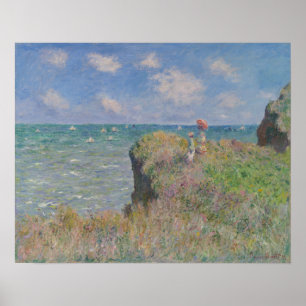 Cliff Walk at Pourville by Monet Fine Art Print