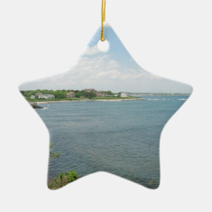 Cliff Walk Newport Rhode Island Ceramic Tree Decoration