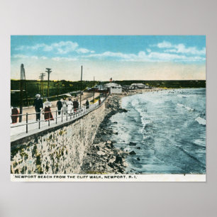 Cliff Walk, Newport, RI Vintage Poster