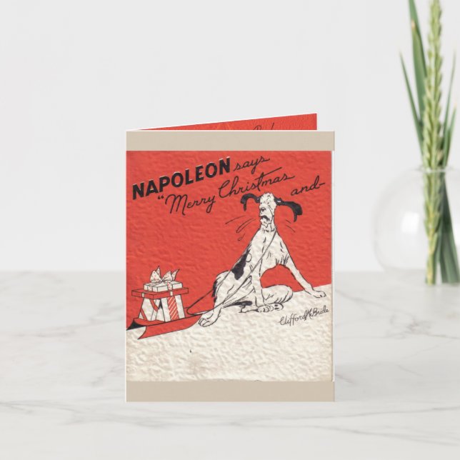 Clifford McBride/Napoleon Comic Strip Xmas Card (Front)