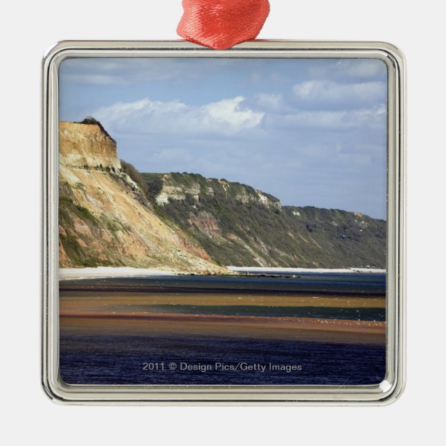 Cliffs Along Jurassic Coast Metal Tree Decoration (Front)