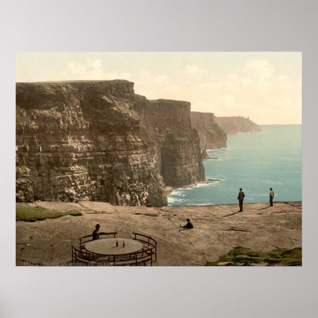 Cliffs at Moher, County Clare Archive print (Front)