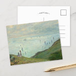 Cliffs at Pourville | Claude Monet Postcard<br><div class="desc">Cliffs at Pourville (1882) by French Impressionist artist Claude Monet. The original painting is a landscape view of grassy green cliffs overlooking the sea.

Use the design tools to add custom text or personalise the image.</div>