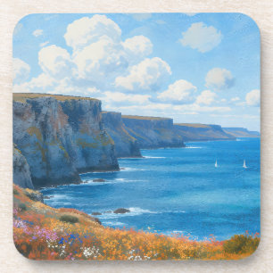 "Cliffs of Endless Horizon" – A Welsh Seascape Coaster