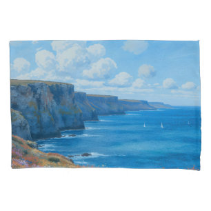 "Cliffs of Endless Horizon" – A Welsh Seascape Pillowcase