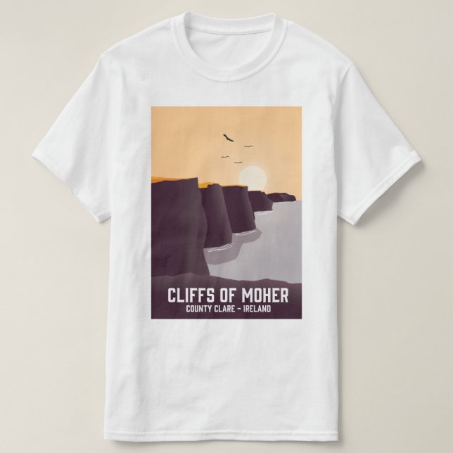 Cliffs of Moher County Clare, Ireland. T-Shirt (Design Front)