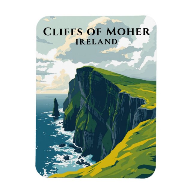 Cliffs of Moher Ireland Iconic Irish Coast Magnet (Vertical)