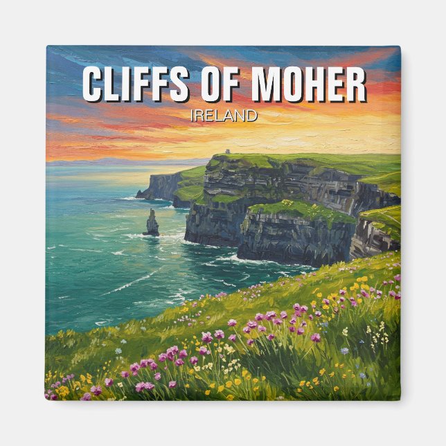 Cliffs of Moher Ireland Travel Magnet (Front)