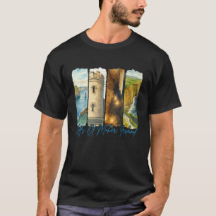 Cliffs of Moher Ireland Travelling Trip Brushstrok T-Shirt