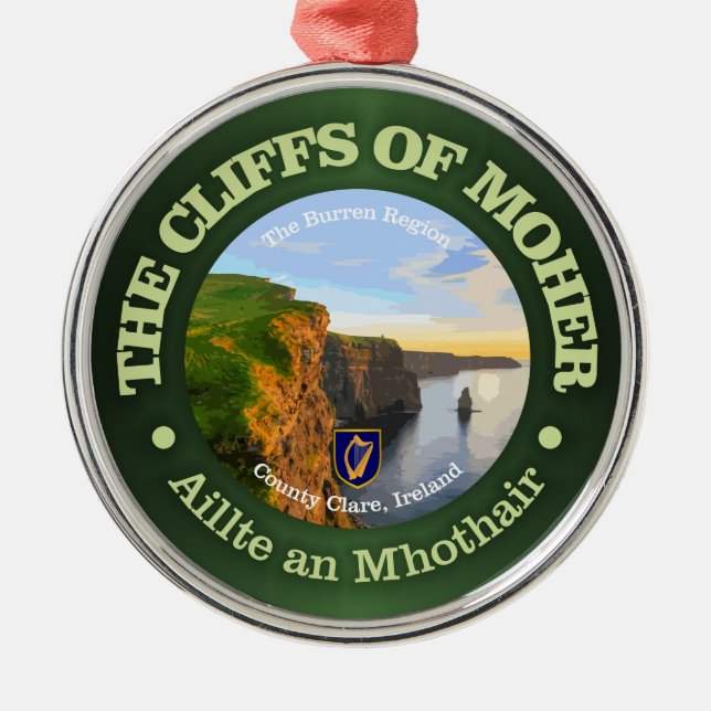 Cliffs of Moher Metal Tree Decoration (Front)