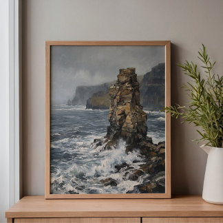 Cliffs of Moher Sea Stack Solitude Canvas Print