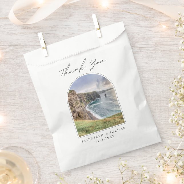 Cliffs of Moher Wedding Favour Ireland Thank You Favour Bags (Clipped)