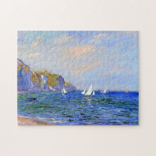 Cliffs & Sailboats at Pourville Monet Fine Art Jigsaw Puzzle