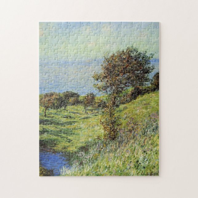 Cliffs Varengeville Gust of Wind Monet Fine Art Jigsaw Puzzle (Vertical)