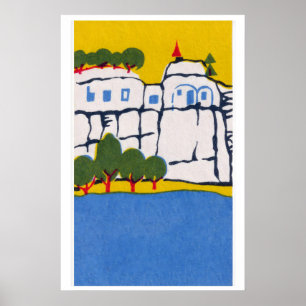 Cliffside Castle Matchbox Art Print