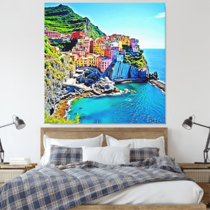 Cliffside Dreams: Manarola’s Colours Canvas Print