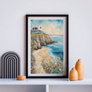 Cliffside Lighthouse Escape Poster