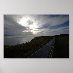 Cliffside Ocean Waterscape Poster