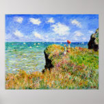 Clifftop Walk at Pourville by Claude Monet Poster<br><div class="desc">Clifftop Walk at Pourville by Claude Monet This is a quality digital painting of "Pourville Walk At Pourville" by French Impressionist painter Claude Monet, created in 1882. Monet would vacation at the Beach in Pourville, which is known as "La plage à Pourville" and "Purville-sur-Mer" in Frnech. It is a small...</div>