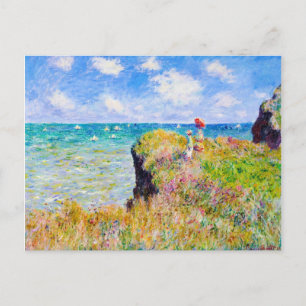 Clifftop Walk at Pourville Claude Monet Postcard