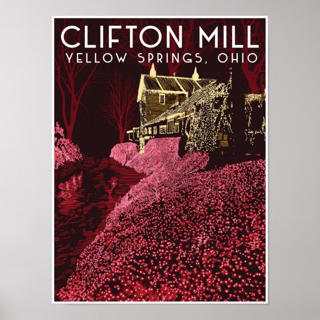 Clifton Mill Travel Poster (Front)