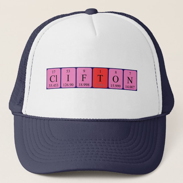 Clifton periodic table name hat (Front)