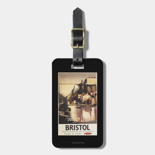 Clifton Suspension Bridge and Boats Luggage Tag (Front Vertical)
