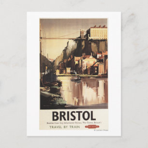 Clifton Suspension Bridge and Boats Postcard