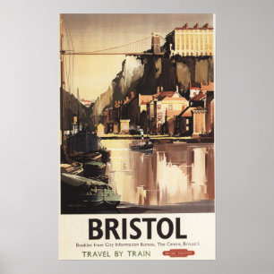 Clifton Suspension Bridge and Boats Poster