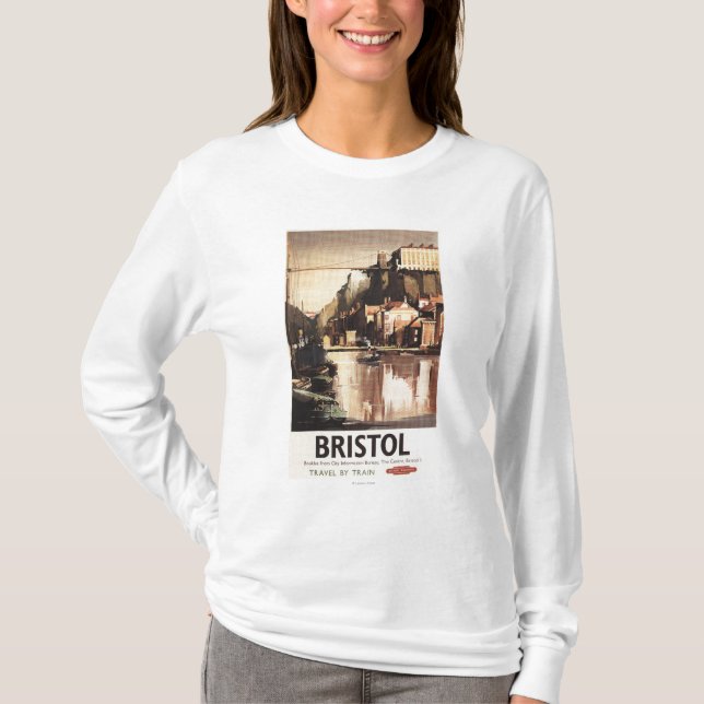 Clifton Suspension Bridge and Boats T-Shirt (Front)
