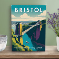 Clifton Suspension Bridge Bristol UK Retro Custom