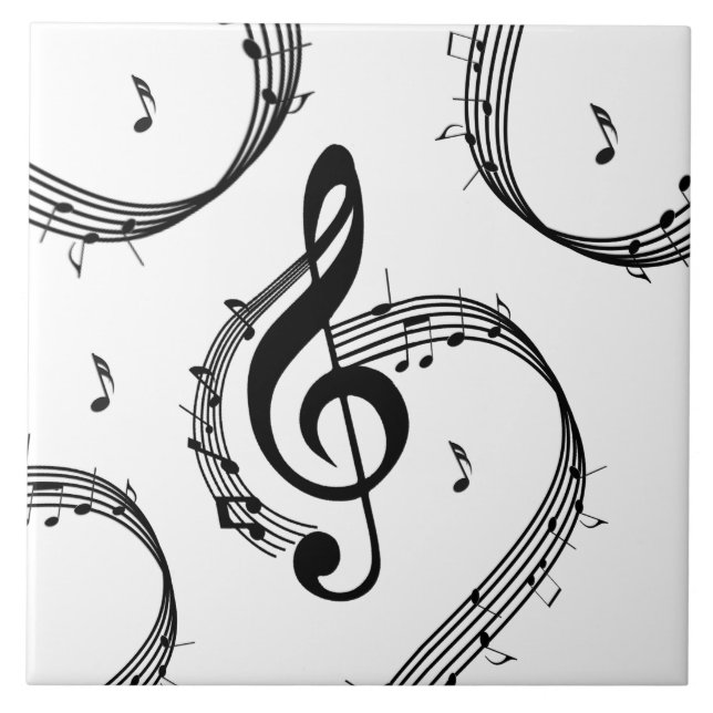 Climactic G Clef Ceramic Tile (Front)