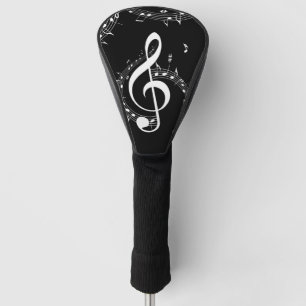Climactic G Clef Music Black Golf Head Cover