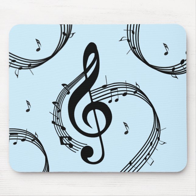Climactic G Clef Music Blue Mouse Pad (Front)