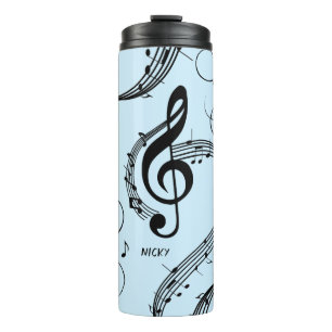 Climactic G Clef Music Blue Thermal Tumbler