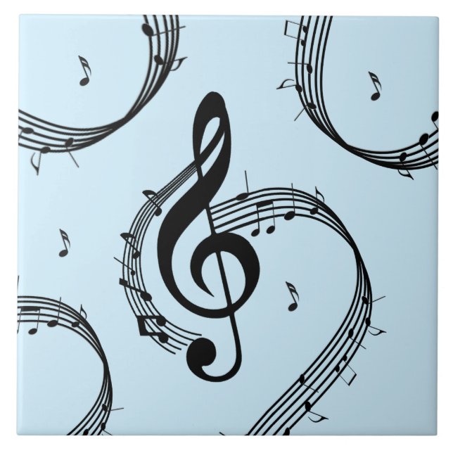 Climactic G Clef Music Blue Tile (Front)