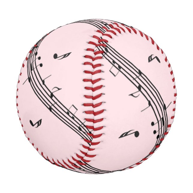 Climactic G Clef Music Pink Baseball (Angled)