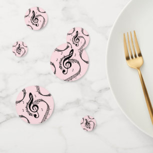Climactic G Clef Music Pink Confetti