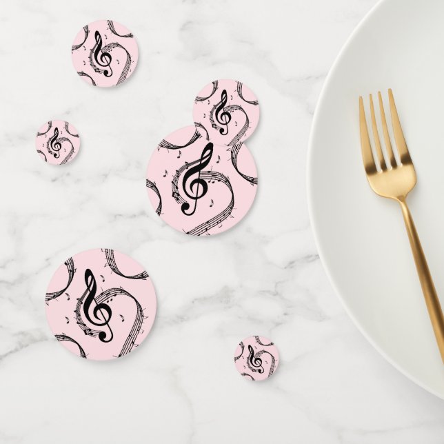 Climactic G Clef Music Pink Confetti (Group)