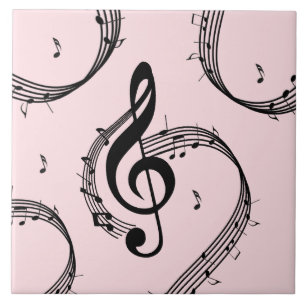 Climactic G Clef Music Pink Tile