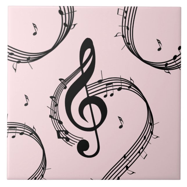 Climactic G Clef Music Pink Tile (Front)