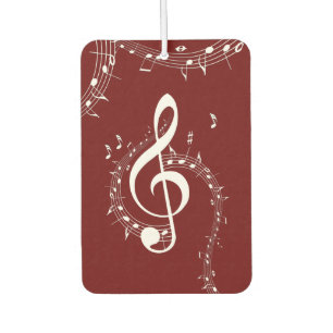 Climactic G Clef Music Red Car Air Freshener