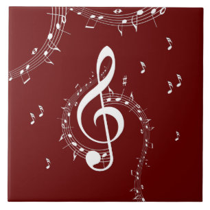 Climactic G Clef Music Red Tile